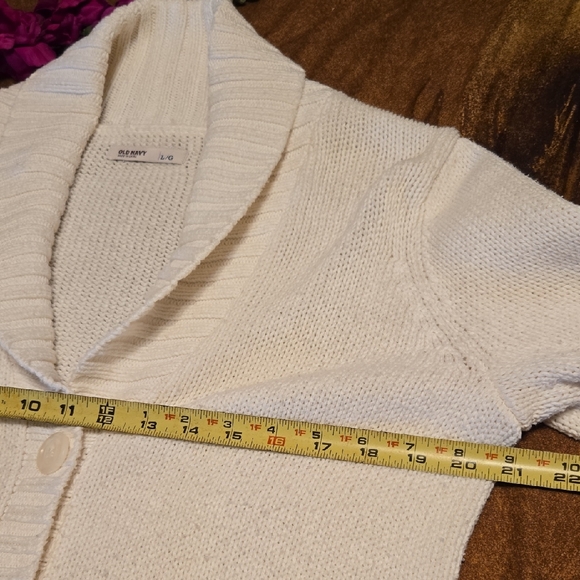 Old Navy Women's Cream Colored Cardigan - Picture 9 of 11